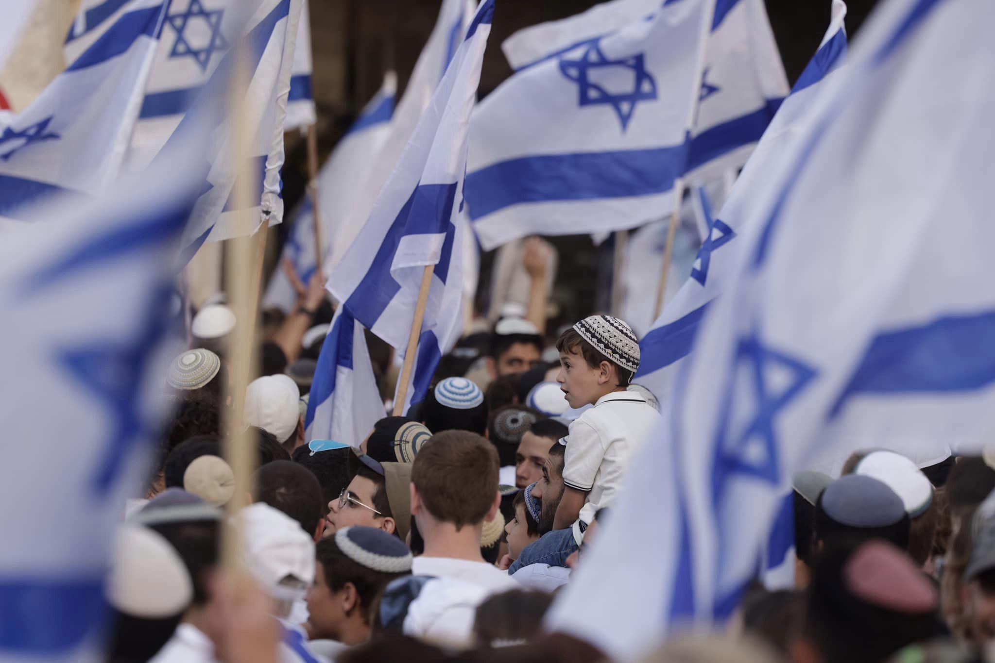 耶路撒冷日以色列舉國狂歡。（圖／翻攝自FB@Marc Israel Sellem）